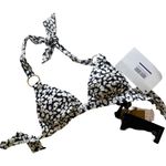 NWT VIX Julien Bardot Floral Ring Bikini Top Sz S White Size M Photo 1