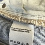 Free People We The  Denim Mini Skirt Size 29 Zippered Front Fringe Coquette‎ Cute Photo 4