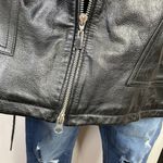 wilson's leather  2000s Black Belted Thinsulate Short Trench Coat Jacket womens L Photo 5