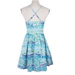 Lilly Pulitzer Alexi Dress ResortWhite High Tide Toile Zipper Front Size 2 Photo 2