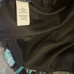 Johnny Wujek prom collection dress maxi Large black turquoise green sequin slit Photo 8