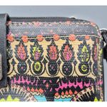 Sakroots Crossbody Zip Wallet Purse Coated Canvas Peace Sign Colorful Design Photo 5