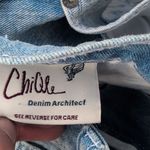 ChiQle Denim Lace Hem Distressed Jean Shorts | Lace Trim Jean Shorts Blue Size M Photo 5