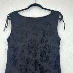Fashion Bug Black suede sleeveless A-line silhouette dress Sz 10 Boat neckline Photo 4