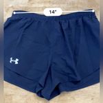 Under Armour Women’s Sz L Navy Kick Split Athletic Shorts Photo 6