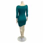 Max Studio  Green Body Con Medium Long Sleeve Dress Photo 3