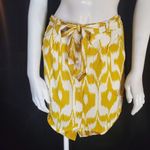 Loft Ann Taylor Ikat Yellow & White Skirt & Belt (XS) Photo 2