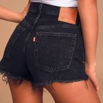 Levi's Original 501 High Waisted Black Jean Shorts Photo 0