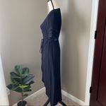 Blu Pepper  Floral Embroidered Wrap Dress Black Sz Small Photo 4