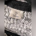 Hot & Delicious Hot & Delicous Open Knit Long Sweater Cardigan Ombre White Black, Sizes M/L Photo 2