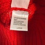 Louna Red Cable Knit Shoulder Cut Out Crewneck Pullover Sweater Size Large Photo 11
