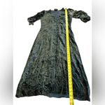 Johnny Was Natalia Silk Midi Dress Button Up Velvet Burnout Womens Small Green Photo 12