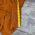 A New Day Womens Linen Blend Burnt Orange Cargo Shorts Pockets Mid Rise Large Photo 8