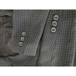 Kate Hill Black Pinstripe Short Blazer 8 P Lined Petite Career Photo 9