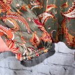 Frye Women’s Two Piece Paisley Floral Button Down Blouse Size Medium Photo 6