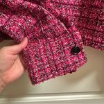 Rachel Zoe  Cropped Tweed Pink Collared Blazer Jacket Large Photo 6