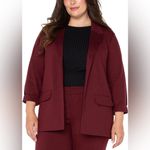 Liverpool NWOT  Boyfriend Blazer With Princess Dart Color: Bordeaux Photo 2