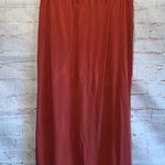 Garnet Hill  Skirt Womens Small Rust Terracotta Red Orange Pockets Elastic Waist Photo 3