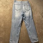 Womens Extra High Rise Jeans Large Distressed Light Wash Straight Leg Pants Rip Blue Size undefined Photo 1