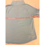 Lilly Pulitzer Skipper Popover Fleece Half Zip Aqua Blue Gold Zipper Medium Photo 1
