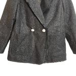 Kate Spade Tinsel Tweed Black Fringe Double Breasted Blazer NWOT Photo 5