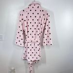 Victoria's Secret  Plush Robe Pink Black Polka Dot Cozy Sleepwear XL/XXL‎ Womens Photo 2