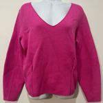 Anthropologie Maeve by  Fuchsia V-Neck Sweater Photo 0