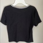 Hollister  Black Waffle Knit Short Sleeve T-Shirt Photo 2