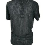 Lucky Brand NEW! M Black Gray Twisted Top Blouse Photo 3