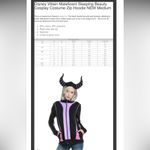 Disney Villains Maleficent 2-Pocket Black Purple Zip-Up Hoodie w/Horns EUC Jrs S Photo 13