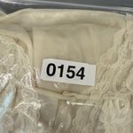 Vtg Shadowline M Medium Long Peignoir Set 2 Pc Gown Robe Cream Lace Sheer Demure Photo 11