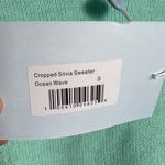 Hill House The Cropped Silvie Merino Wool Sweater in Ocean Wave Size S Photo 11