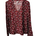 Treasure & Bond Nordstrom Popover Shirt - Rust Marsala Given Floral X-Small Photo 1