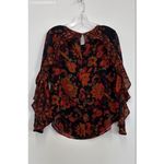 Ann Taylor  Loft red/orange ruffle long sleeve blouse. - Size S Photo 7