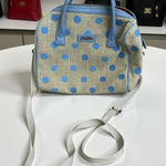 CATH KIDSTON Blue Polka Dot Crossbody Satchel Bag Photo 0