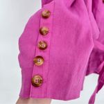 Free People Olivia Blazer Pink Linen Blend Size Large Photo 7