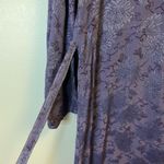 Bryn Walker Vintage Dress Purple Midi Button Front Jacquard Dress Tie Sz M GUC Photo 4