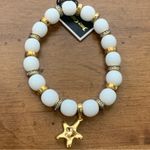 Juicy Couture  Stretch White Beaded Charm Bracelet with Dangling Starfish Charm Photo 5