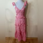 MISA Los Angeles  Morrison Floral Ruffle Midi Dress SMALL Photo 1