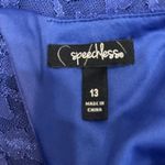 Speechless Dress Blue Floral Lace Cut Out Back Knee Length Juniors 13 Photo 6