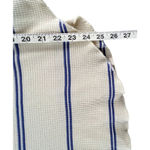 Babaton Aritzia Thermal Sweater Women S Cream Blue Striped Waffle Knit Cowl Neck Photo 9