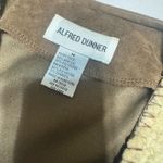 Alfred Dunner Vintage 90s  Vest Embroidered Fleece Sherpa Brown & Cream Fall Sz M Photo 6