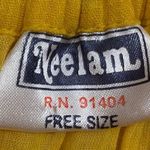 Vintage Black & Yellow Bohemian Skirt Women’s One Size Floral Comfortable Causal Photo 3