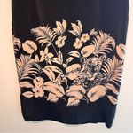 Rickie Freeman For Teri Jon Sz 4 100% Silk Animal Print Lightweight Lined Dress Black Photo 2