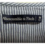 Abercrombie: Striped Balloon Sleeve Floral Embroidered Long Sleeve Blouse Blue Size M Photo 7