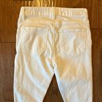 Paige  Hoxton ankle white raw hem mid rise skinny jeans 27 Photo 10