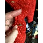 Vintage Sandro Paris Quilted Jacket Red Small Calico French Country Cottagecore Photo 7