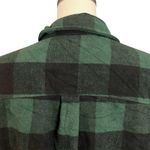 FORNIA Green Black Plaid Heavy Flannel Boyfriend Shajacket Shirt Jacket Sz L Size L Photo 3
