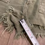 American Eagle  Green‎ Hi-rise Button-Fly Cut-Off Jean Shorts Size 6 Photo 7