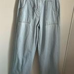 Nasty Gal Organic Collection 100% Cotton High Rise Wide Leg Denim Light Wash Photo 0